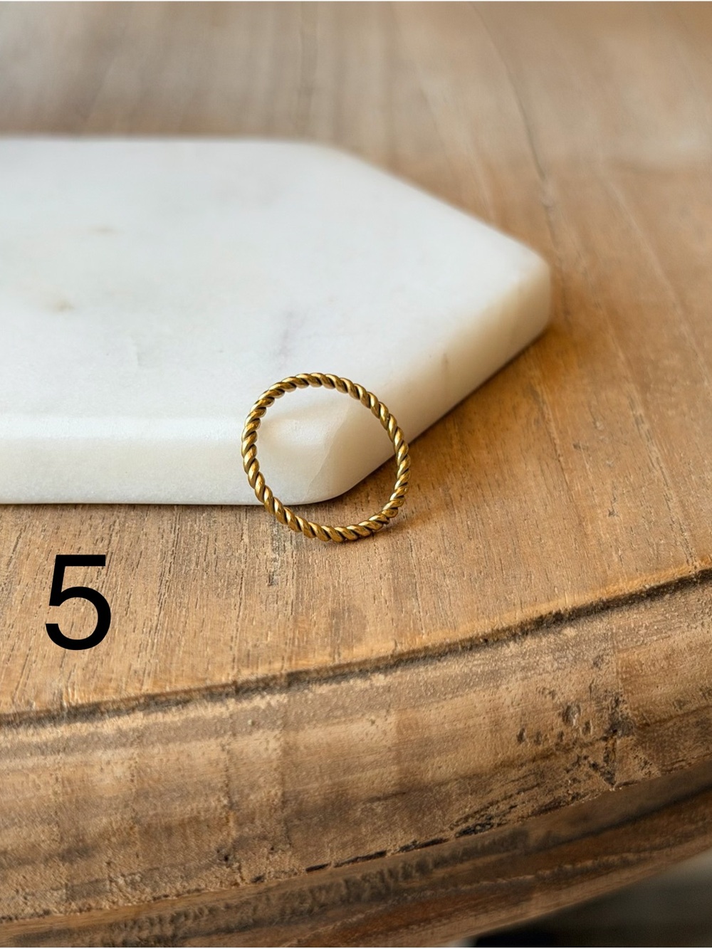 Braided Gold Ring- size 5